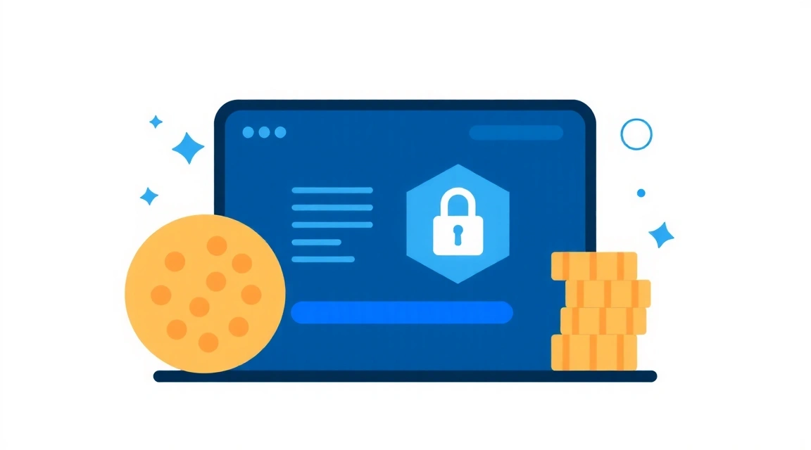 Ilustración de galletas digitales y privacidad de datos