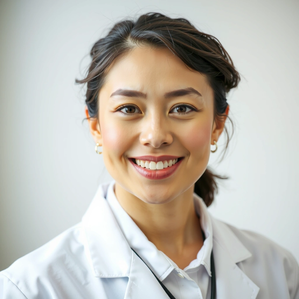 Retrato de una farmacéutica sonriente